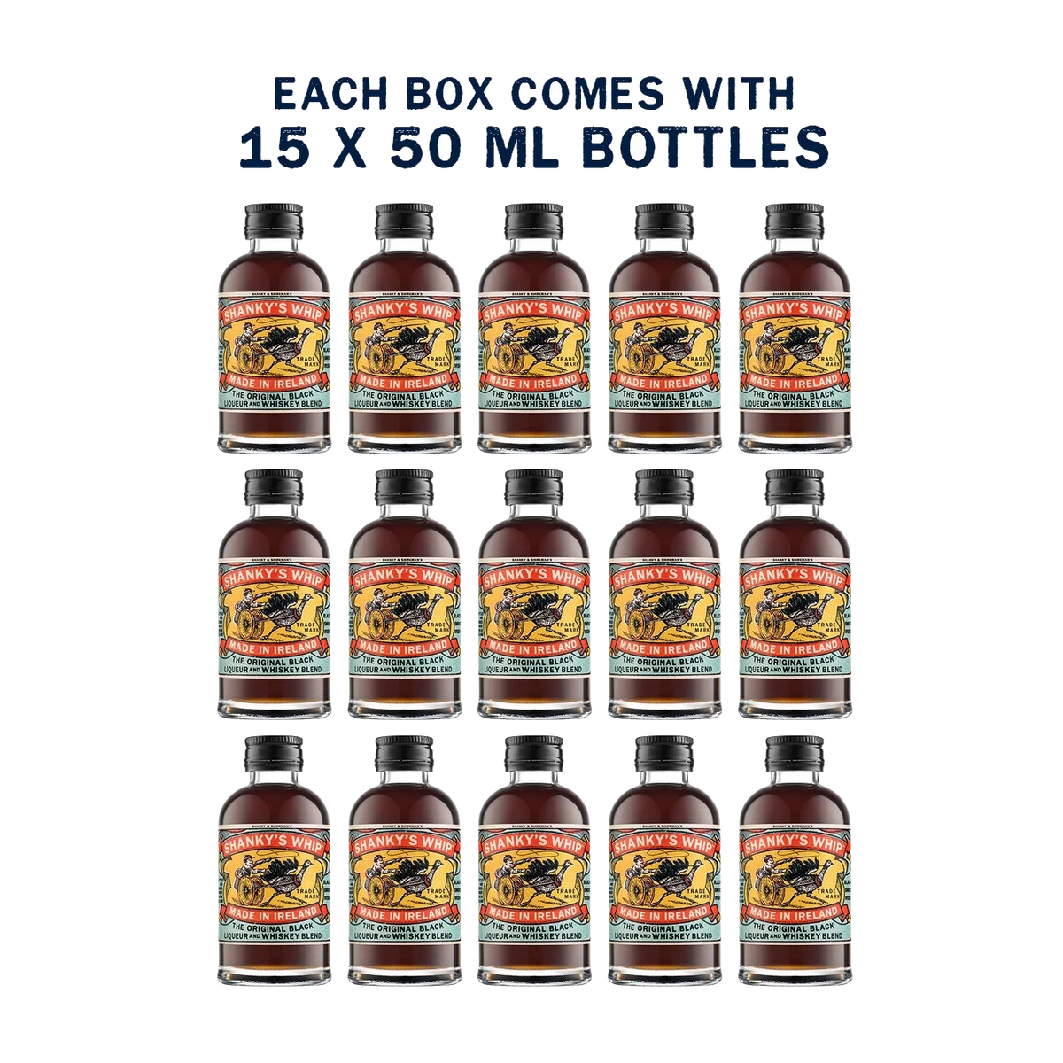 Shanky's Whip 15 x 50ml miniature bottles