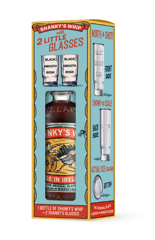 Pack de regalo Shanky's Whip 350ml + 2 vasos
