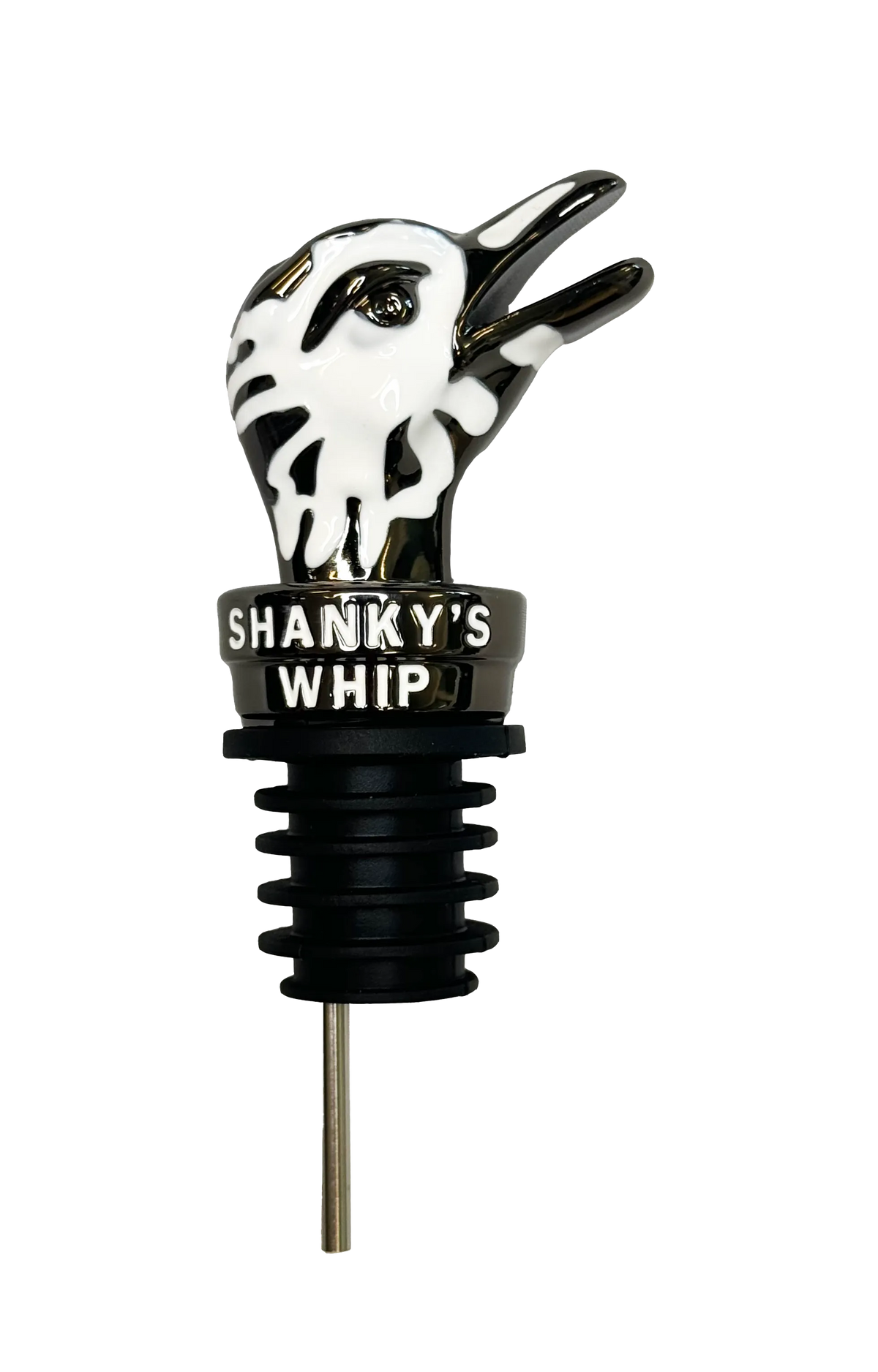 Shanky's Whip ostrich head pour spout, cut out on a plain background