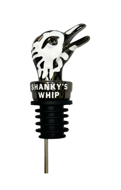 Shanky's Whip ostrich head pour spout, cut out on a plain background