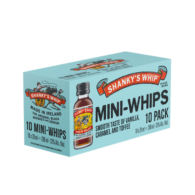 Shanky's Whip 10 x 20ml taster pack box, front view