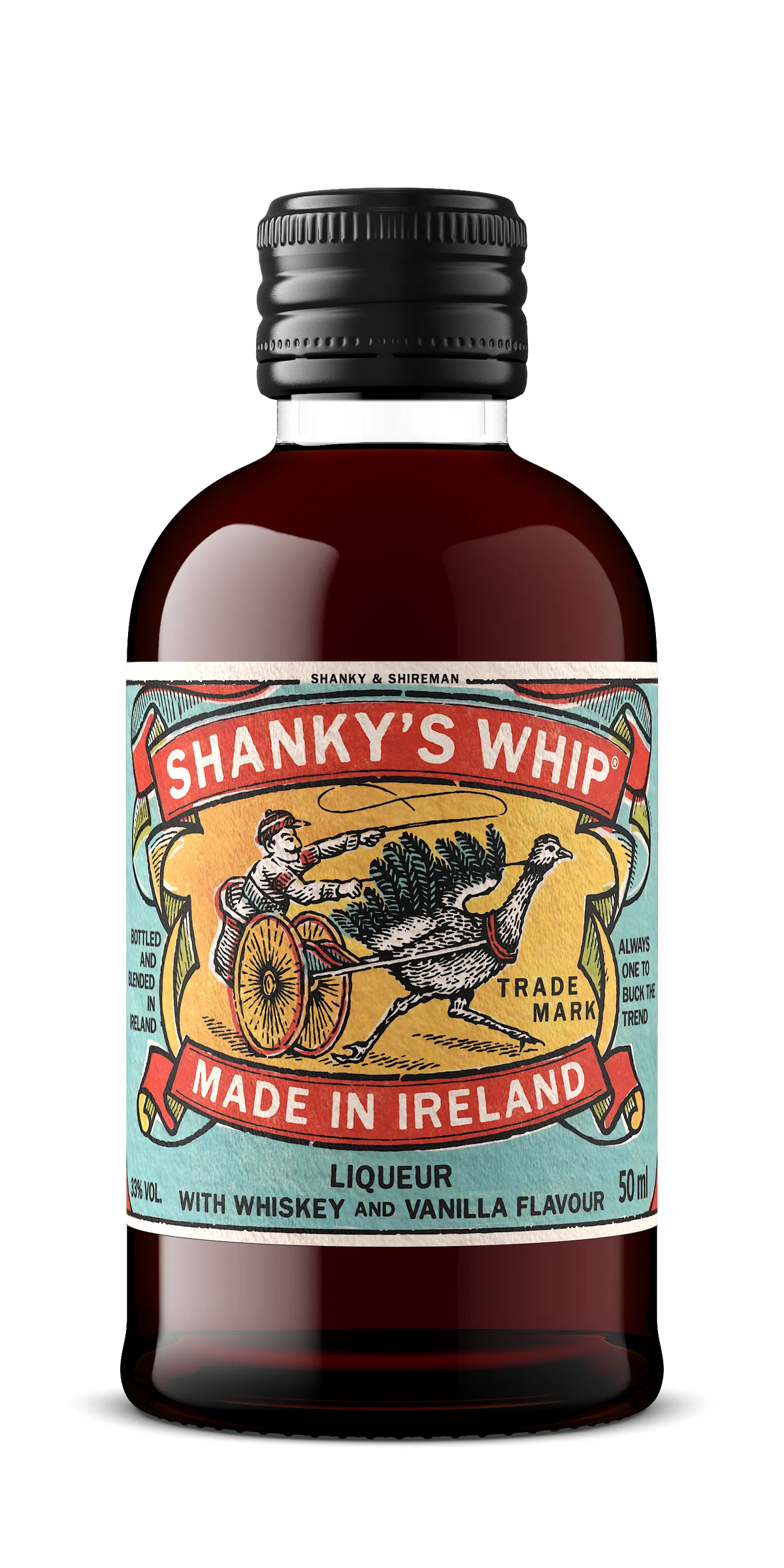 Shanky's Whip Original 50ml miniature bottle, front label