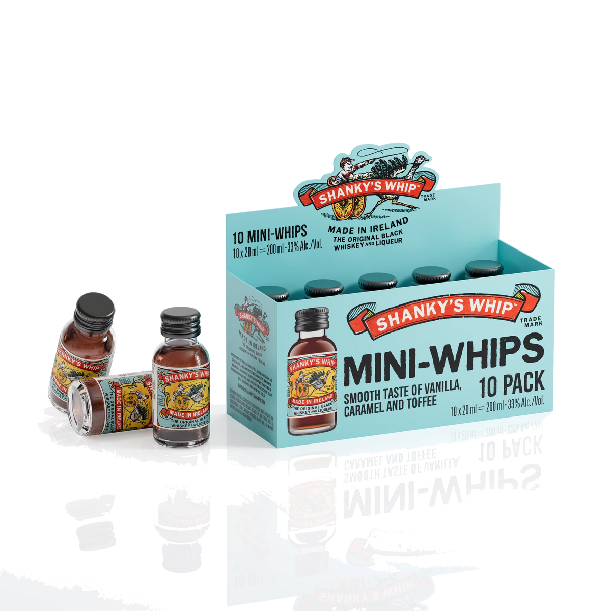 Shanky's Whip 10 x 20ml taster pack, box open