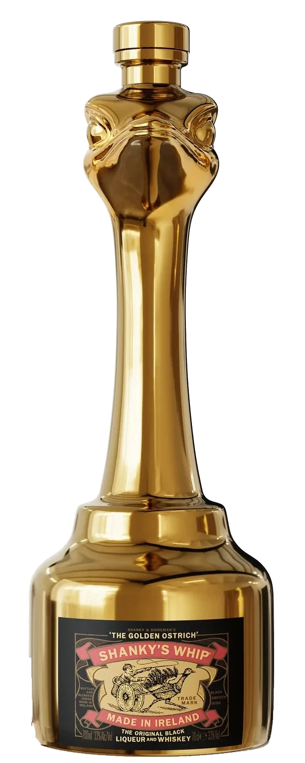 Shanky's Whip Gold, the Golden Ostrich bottle