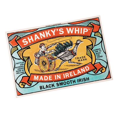 Shanky's Whip pressed metal tin sign